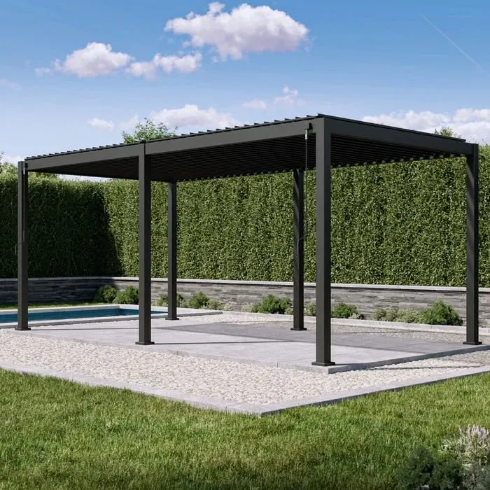 Lüks Villa Terasında Modern Pergola Tasarımı