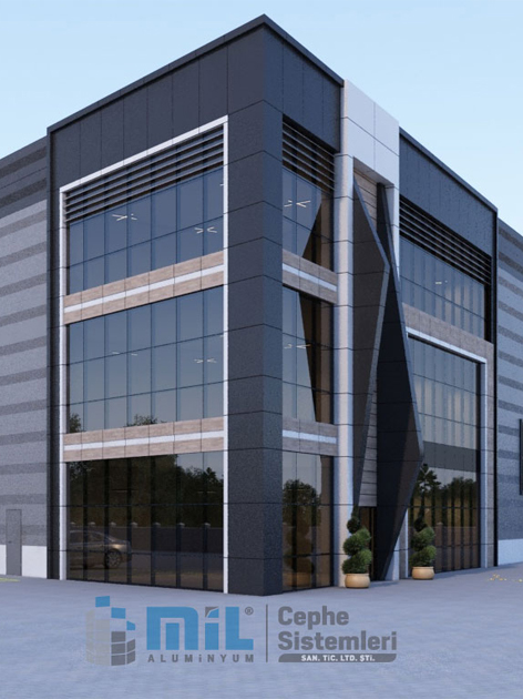 Modern Ofis Binası Kompozit Panel Uygulaması